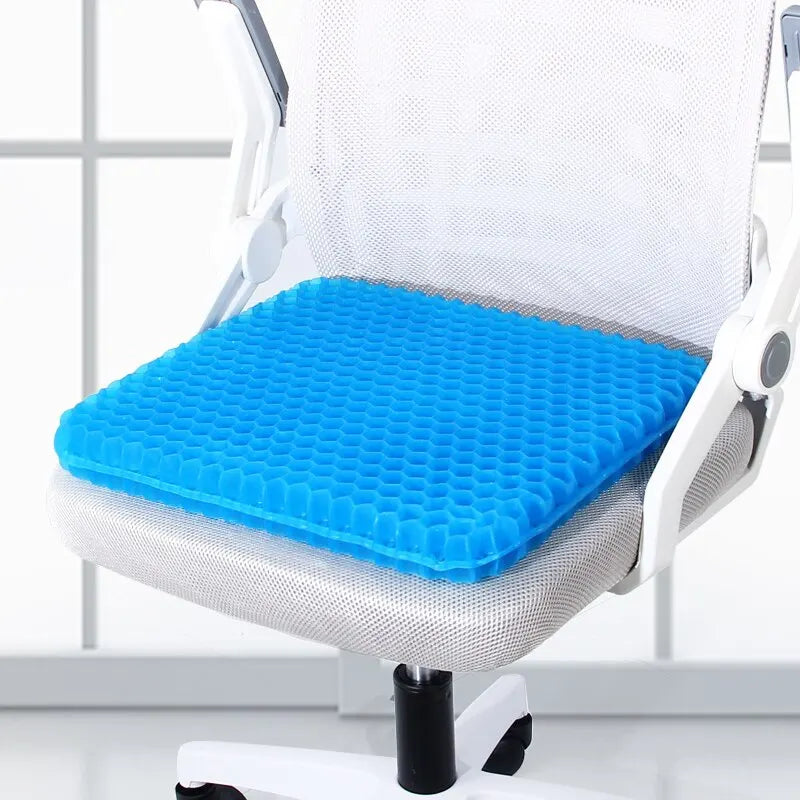 Gel Seat Cushion Summer Breathable Honeycomb Design For Pressure Relief Back Tailbone Pain - Home Office Wheelchair Chair Cars