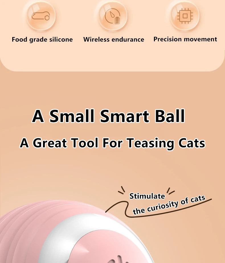 Cat Interactive Ball Smart Cat Toys Indoor Automatic Rolling Magic Ball Electronic Interactive Cat Toy Cat Game Accessories